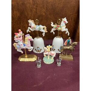 Lot of Assorted Carousel Horse & Circus Clown Figurines